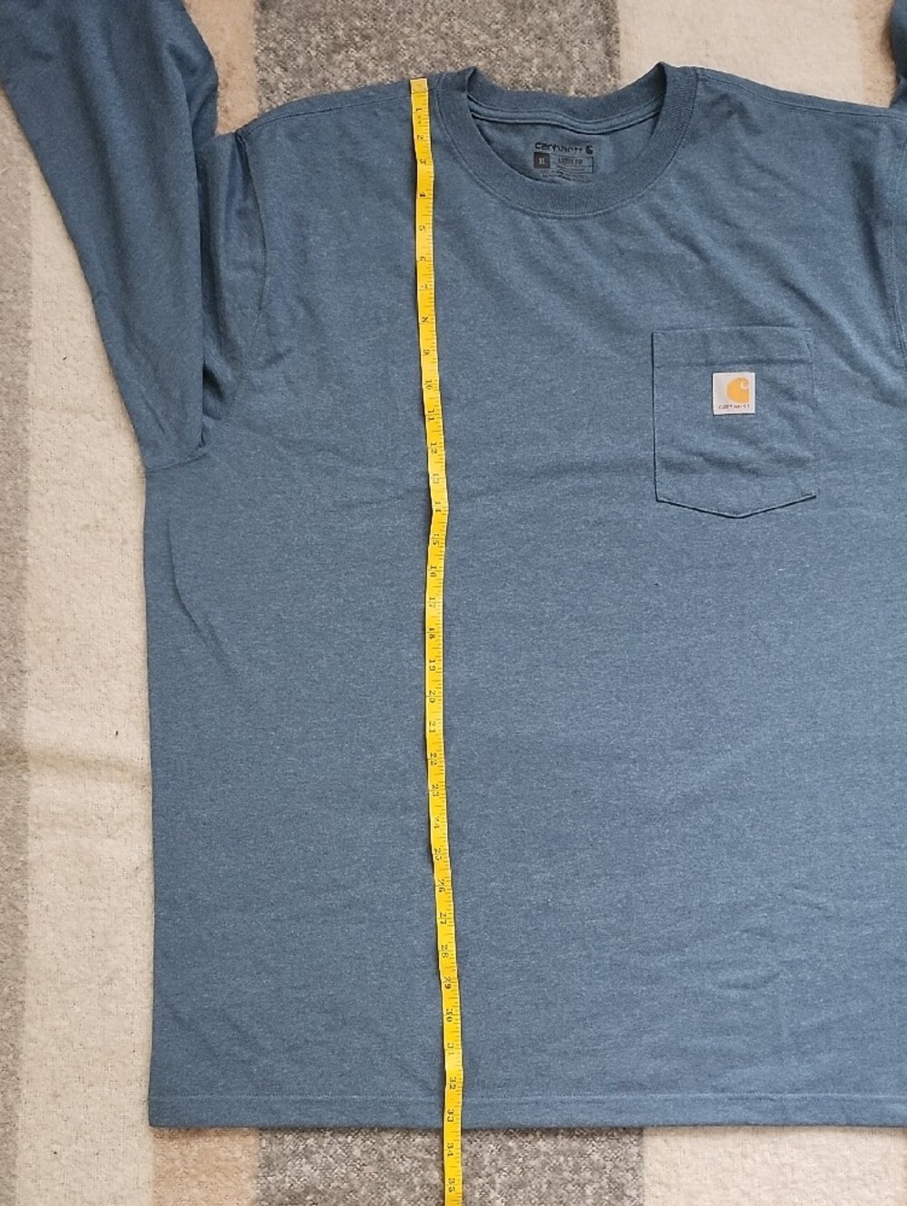 Lot of 2 Carhartt Long Sleeve Pocket T-Shirts Heather Blue Mens XL NWOT - Picture 10 of 10